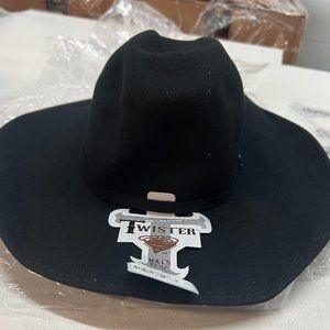 Twister Black Cowboy Hat Size M NWT